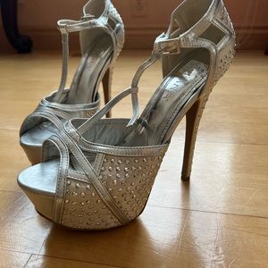 Liliana silver studded high heels